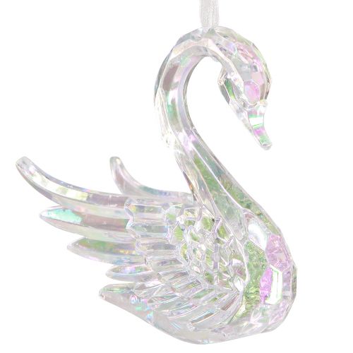 Product Swan Decoration Christmas Figures Acrylic 8.5x4x10cm 3pcs