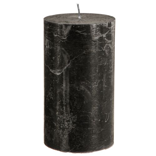 Black candles dyed pillar candles 85×150mm 2 pcs