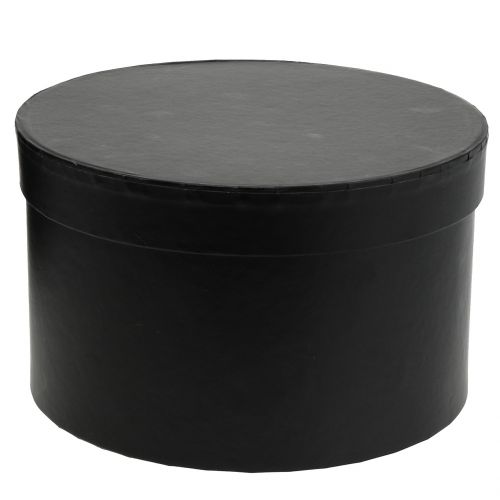Floristik24 Flower box rose box black round Ø18cm - Ø20cm 2pcs