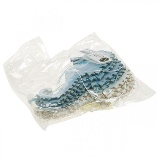 Floristik24 Seahorse for hanging blue, white hanger maritime decoration 8 pieces
