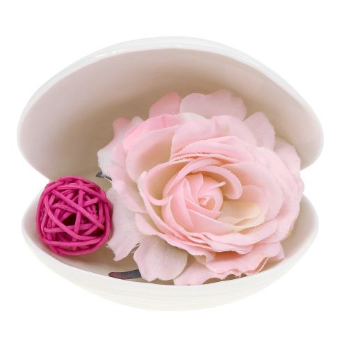 Floristik24 Soap dish shell 12cm x 10.5cm x 11cm white