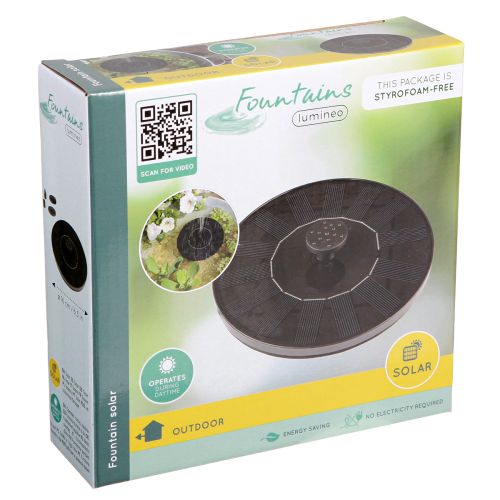 Floristik24 Solar Fountain Ø16cm Black 5 Nozzles