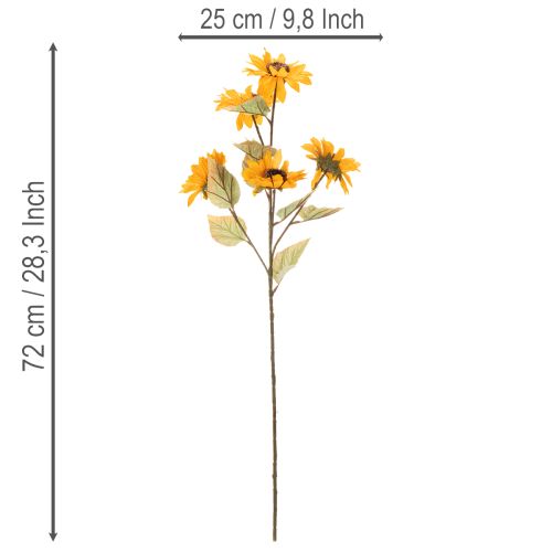 Product Artificial Sunflower Flower, Lifelike Decoration, 72cm, 2 Pieces