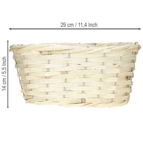 Product Chip basket wicker basket white washed natural 29×18×14cm