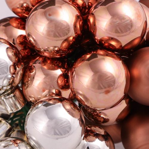 Product Mirror Berries Glass Christmas Silver Apricot Ø20mm 140 pcs