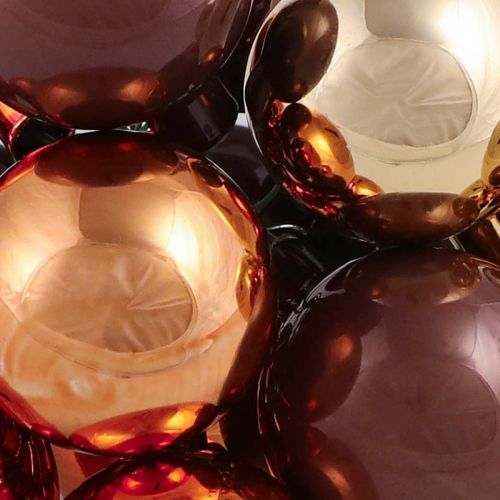 Product Mirror Berries Christmas Baubles Gold Brown Ø40mm 32 pcs