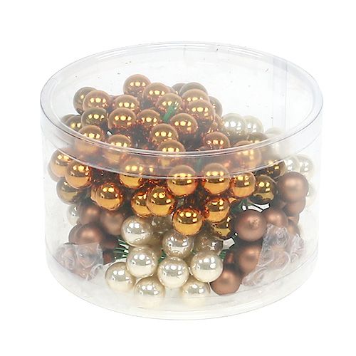 Product Mirror Berries Ø1.5cm Brown-Gold 140 pcs