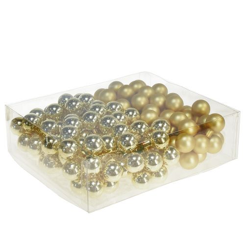 Product Mini Christmas tree balls glass mirror berries Ø20mm 140 pcs