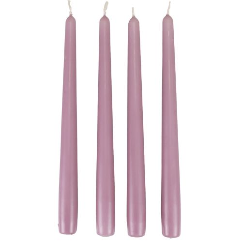Floristik24 Taper candles Wenzel candles lilac 250/23mm 12pcs