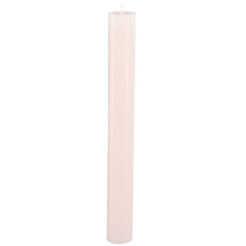 Floristik24 Solid coloured candles pink taper candles light pink 34x300mm 4 pcs