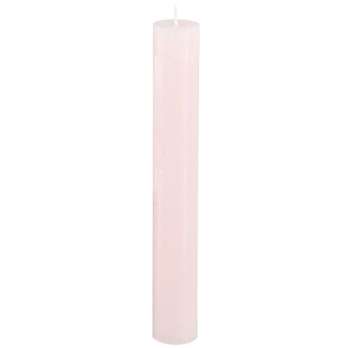 Floristik24 Taper candles light pink solid coloured candles pink 34x240mm 4 pcs