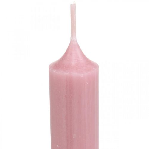 Product Rustic Candles Taper Candles Solid Colored Pink 350/28mm 4pcs