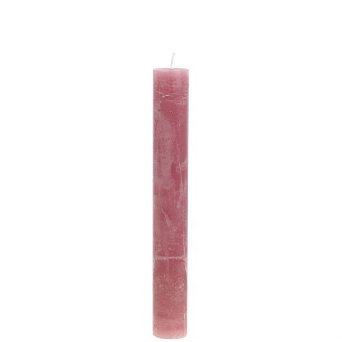 Floristik24 Taper candles dyed old pink 34mm x 240mm 4pcs