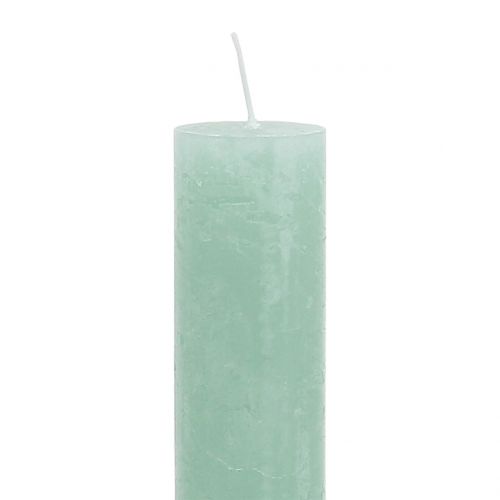 Product Taper candles dyed light green 34mm x 240mm 4pcs