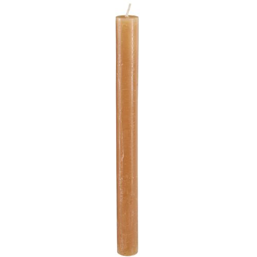 Taper candles colored candles caramel 21×240mm 12 pcs