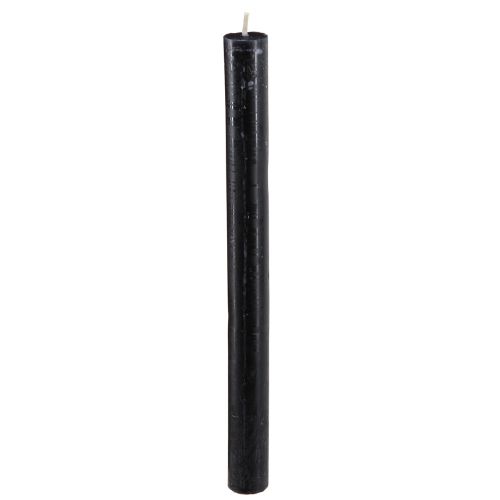 Taper candles colored candles black 21×240mm 12 pcs