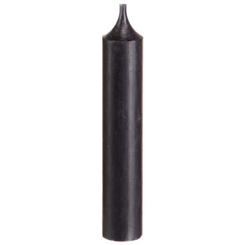 Taper candles short small candles black 110mm Ø21mm 6 pcs bunch