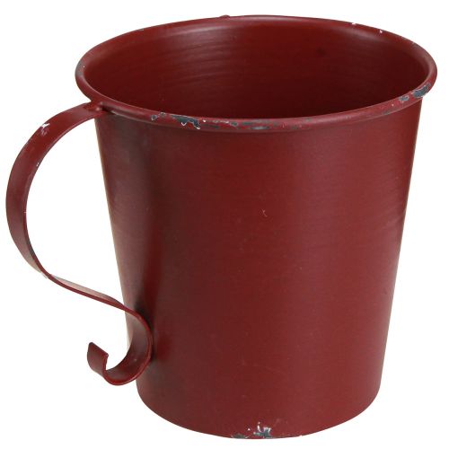 Candle holder vintage cup decoration wine red Ø11cm H11cm