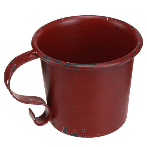 Candle holder vintage cup metal wine red Ø7cm H6cm 2pcs