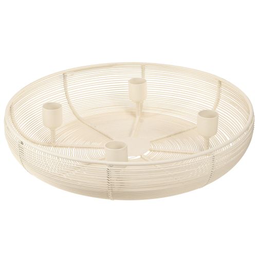 Product Candle holder for 4 candles, candle bowl cream Ø29cm