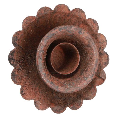 Product Stick candle holder rust look Ø8.5cm H4cm 4pcs