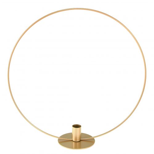 Product Decorative metal ring candle holder champagne Ø35cm