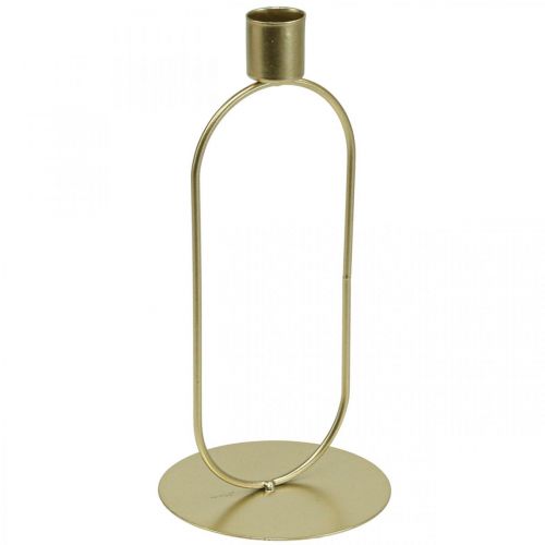 Product Candlestick Oval Candlestick Gold Ø10cm H21cm