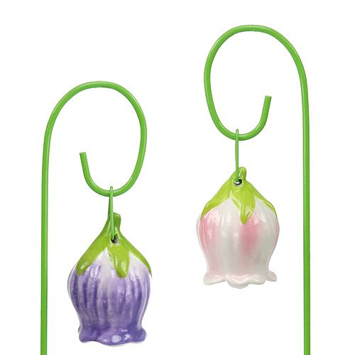 Floristik24 Plug ceramic flowers 5cm 28cm 8pcs