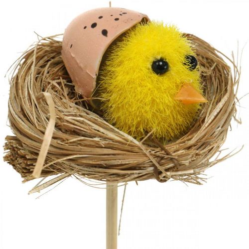 Product Decorative plug chicks in the nest Easter decoration for sticking Ø6cm 6 pcs
