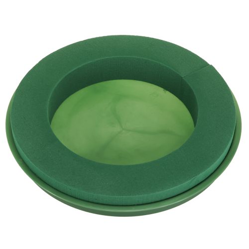 Product Floral foam wreath with bowl wet floral foam Ø29cm 2 pcs