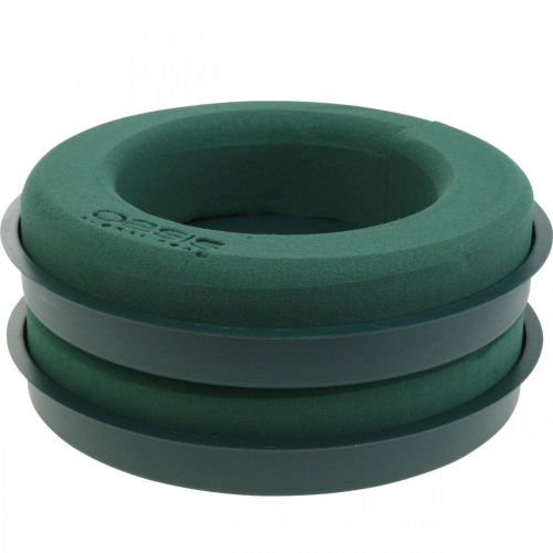 Product Floral foam ring with base for arrangement green Ø24cm 2 pcs