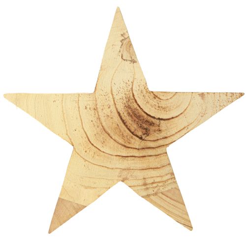 Product Wooden Star Wooden Star for Standing Paulownia Natural 30cm