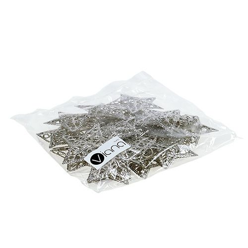 Product Metal star silver 6cm 20 pcs
