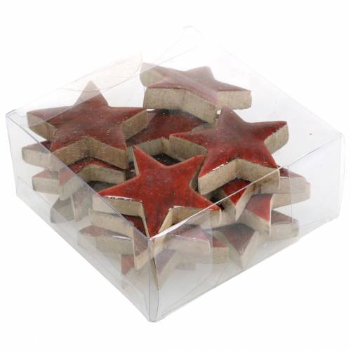 Floristik24 Scatter decoration star mango red lacquered 5×5cm 16 pcs