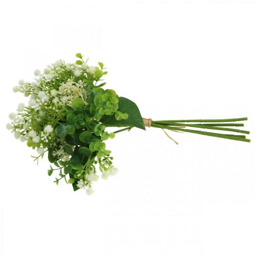 Product Decorative Bouquet Artificial Flowers Bouquet Artificial Flowers Green White L36cm