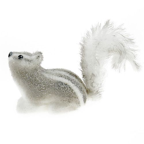 Floristik24 Chipmunk 21x14cm gray-white with mica