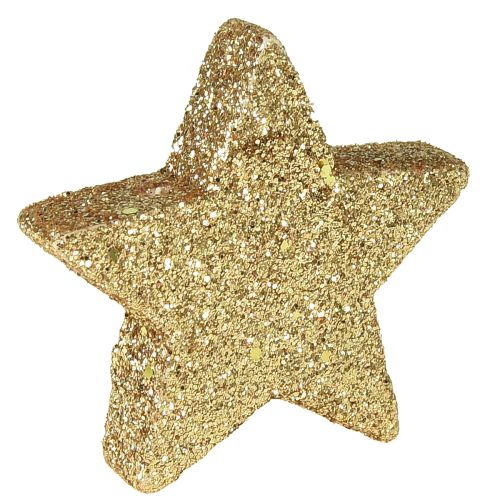 Product Scattered stars light gold glitter 4-5cm 40pcs