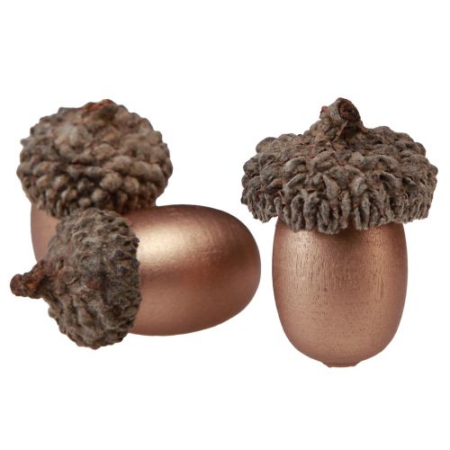 Product Scatter decoration acorns autumn winter gold 3cm 36 pcs