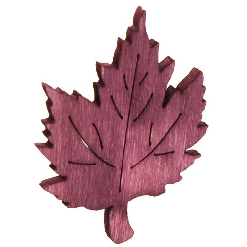 Product Scatter decoration wooden autumn leaves table decoration colored 3x4cm 72 pcs