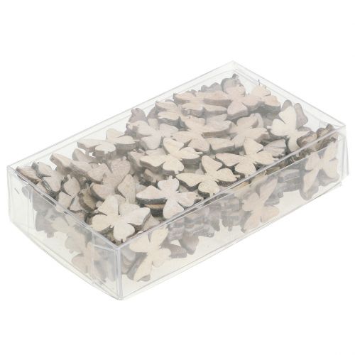 Product Scatter Decoration Butterfly Wood Natural 2cm 144 Pcs