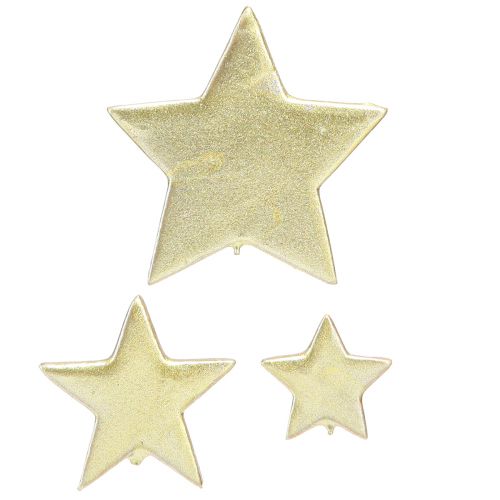 Floristik24 Scatter Decoration Stars Decoration Gold Ø3/5/7cm – 2nd Choice – 44 pcs