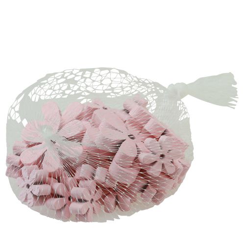 Product Scatter decoration wooden flowers pink table decoration summer Ø2–6cm 20pcs