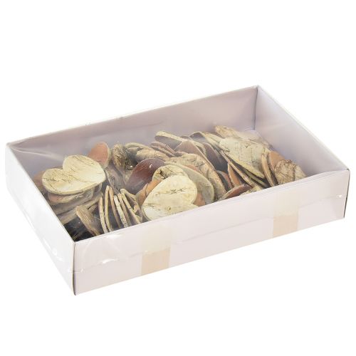 Floristik24 Scatter Decoration Wooden Heart Wooden Hearts Bark Birch 4cm 60 Pcs