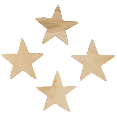 Floristik24 Scatter Decoration Christmas Stars Natural Wooden Stars Ø5.5cm 12 Pcs