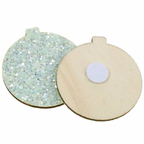 Product Scatter Decoration Christmas White/Turquoise Sequins 36 Pcs