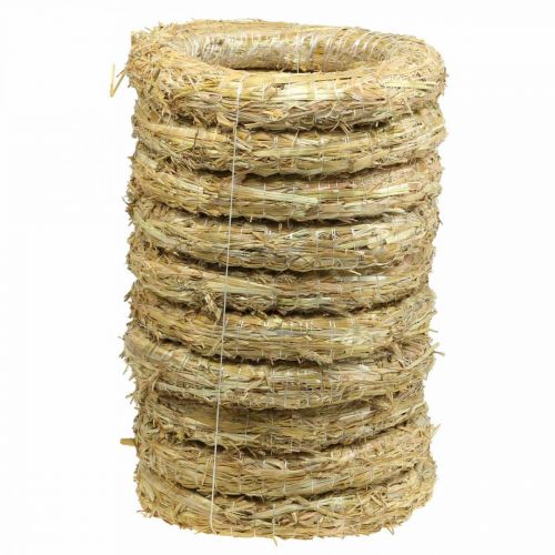 Product Natural straw wreath 35cm, wreath base for decorative wreaths, Advent wreath & year-round decoration, set of 10