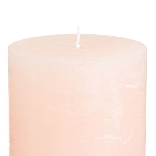 Product Pillar Pink Candles Light Pink Solid Colored 70×100mm 4 pcs