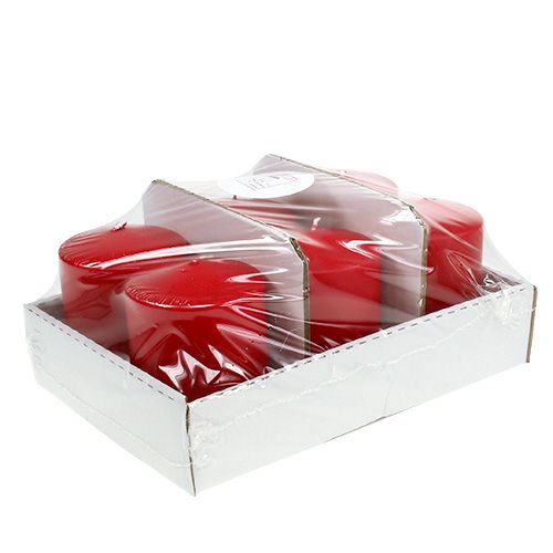 Product Pillar candle 100/80 red 6pcs