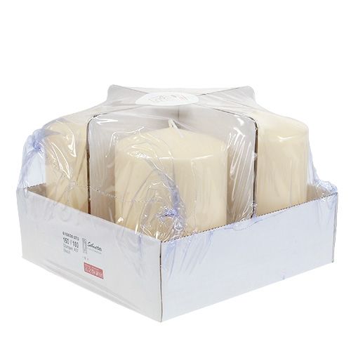 Product Pillar candle 150/100 cream 4 pcs