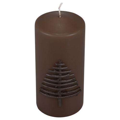 Product Christmas candle candle Christmas dark brown 150/70mm